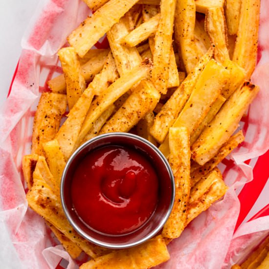 Crispy Baked Parsnip Fries - Recipe photo by foodfaithfitness