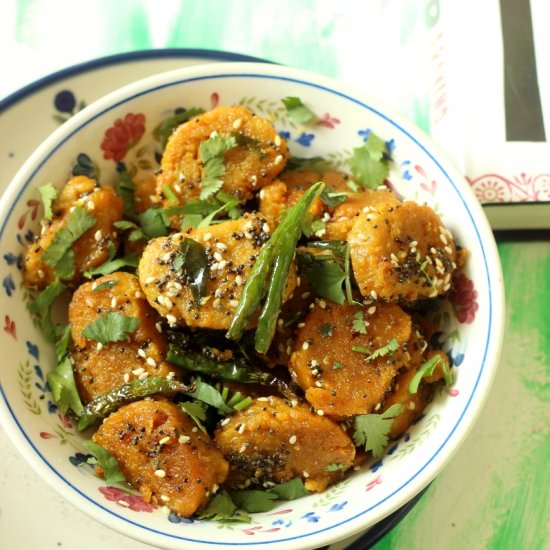 Zucchini Muthiya - Recipe photo by merrytummy