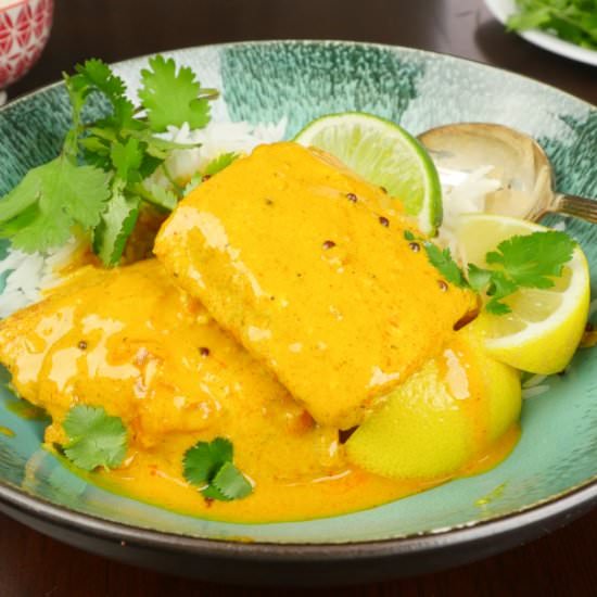 Kerala Fish Curry Slow Baked - Recipe photo by MyIndianStove