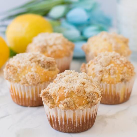 Lemon Muffins with Crumble Topping - Recipe photo by JenniferH