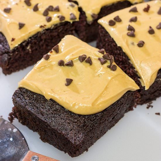 Chocolate Cake with Peanut Butter - Recipe photo by spicedblog