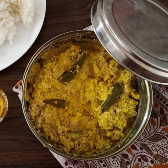 Machher dim bhapa/ steamed fishroe - Recipe photo by TheEpicureanfeast