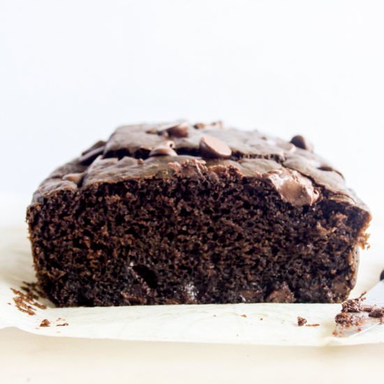 Eggless Double Chocolate Cake - Recipe photo by The Desserted Girl