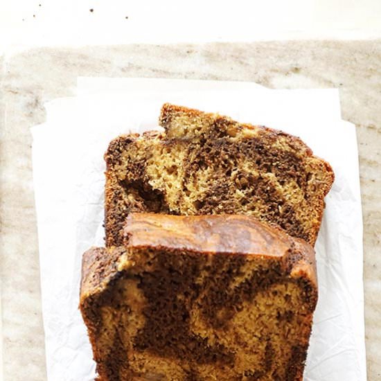 Marbled Cinnamon Latte Banana Bread - Recipe photo by Hungry Haley