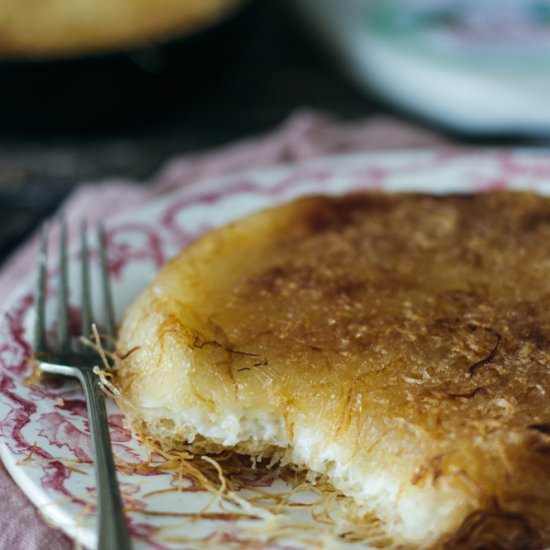 Kanafeh with goat cheese Mastelo - Recipe photo by tetisflakes