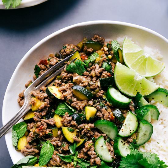 Beef Larb - Recipe photo by Chelsea Lords