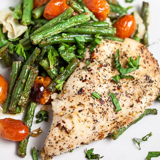 Sheet Pan Italian Chicken - Recipe photo by therusticfoodie