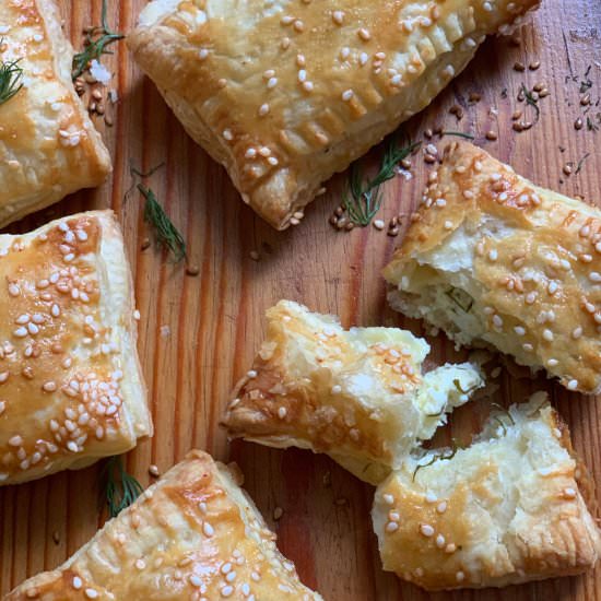 Feta Cheese Puff Pastries - Recipe photo by The Greek Foodie
