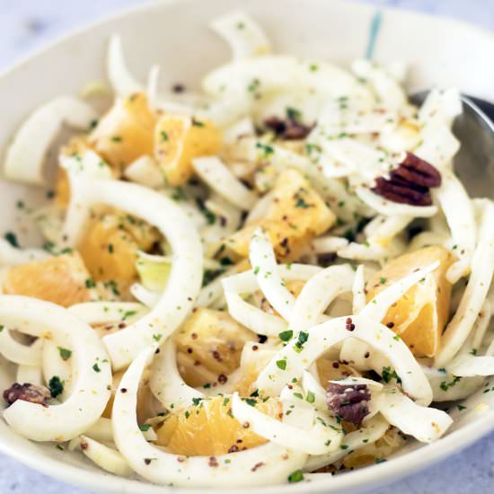 Fennel and orange salad - Recipe photo by Mandy Sneaky Veg