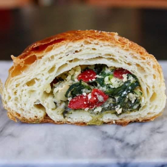 Spinach Croissants - Recipe photo by Runcible Eats