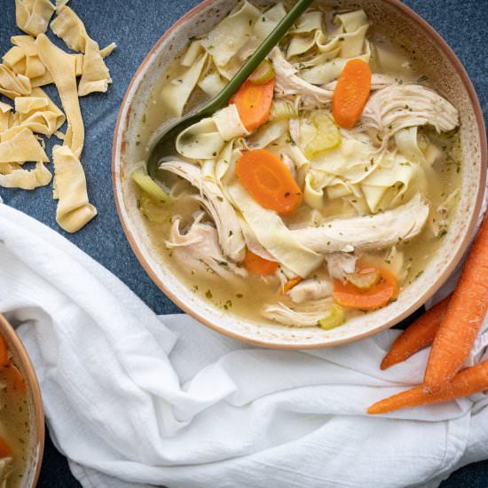 Homemade Chicken Noodle Soup - Recipe photo by Aredspatula