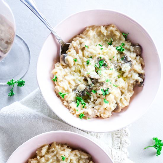 Truffle Mushroom Risotto - Recipe photo by tippsinthekitch