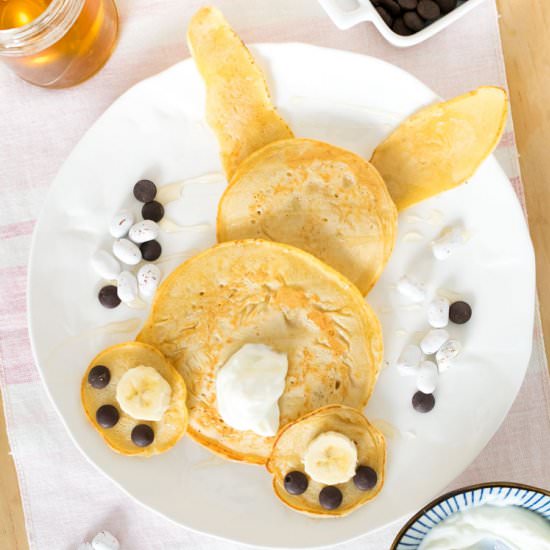Bunny pancakes - Recipe photo by petitedecadence