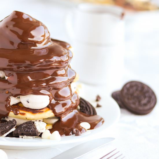 Cookies n' Creme Pancakes - Recipe photo by A baJillian Recipes