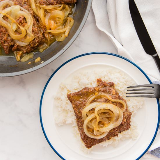 Bistec Encebollao (Cube Steak) - Recipe photo by senseandedibility