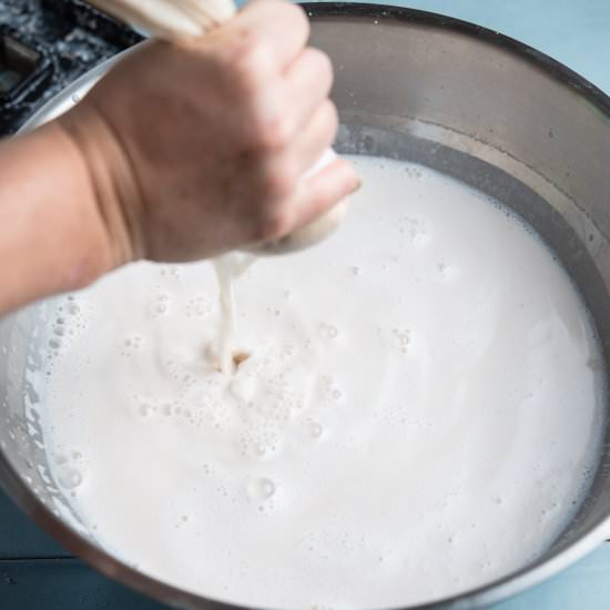 Extra Rich Homemade Almond Milk - Recipe photo by TheFrayedApron