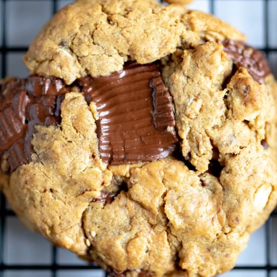 Double Peanut Butter Cup Cookies - Recipe photo by glowinglywell
