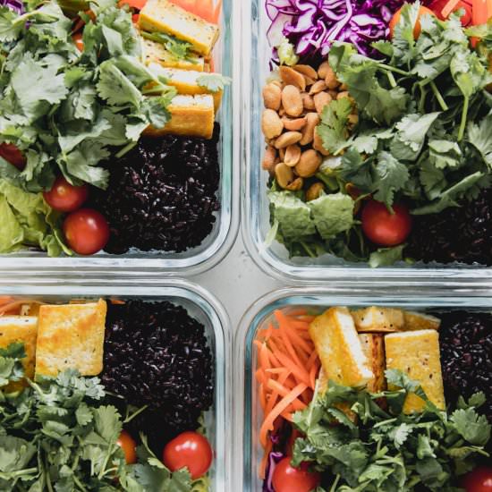 Thai Tofu Lunch Bowls - Recipe photo by glowinglywell
