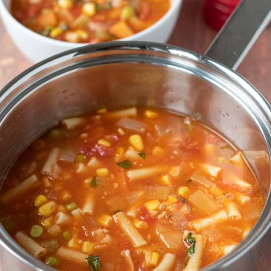 Macaroni Vegetable Soup - Recipe photo by neilshealthymeals