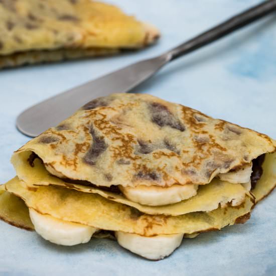 Banana Nutella Crepes - Recipe photo by Chef Molly