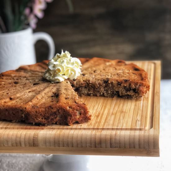 Giant zucchini cookie cake - Recipe photo by Once a Foodie