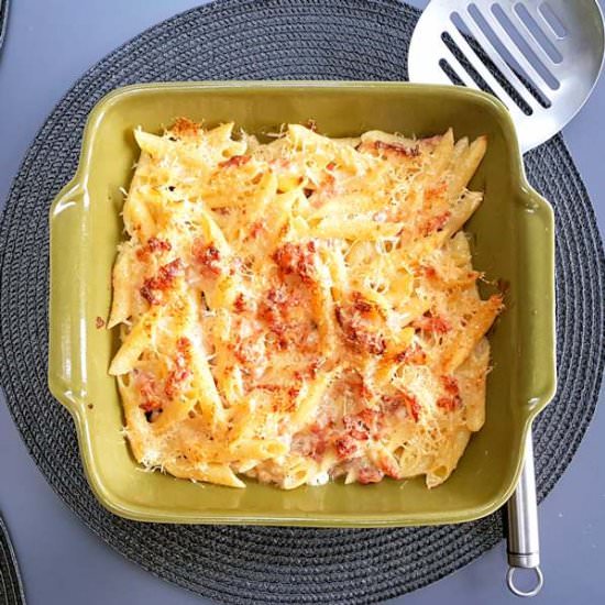 bacon and cream pasta - Recipe photo by Cuisine Fiend