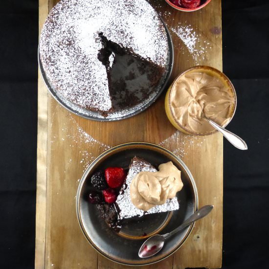Swedish Nutella Spelt Kladdkaka - Recipe photo by thespeltkitchen