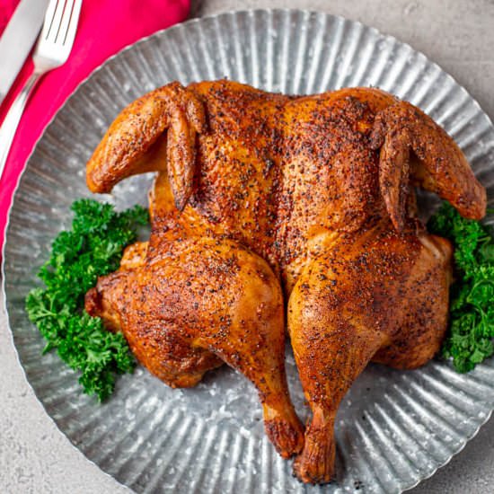 Crispiest Spatchcock Chicken Ever - Recipe photo by TheBBQBuddha