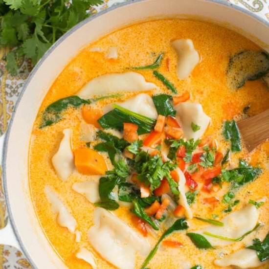 Potsticker Soup - Recipe photo by Spoonful of Flavor