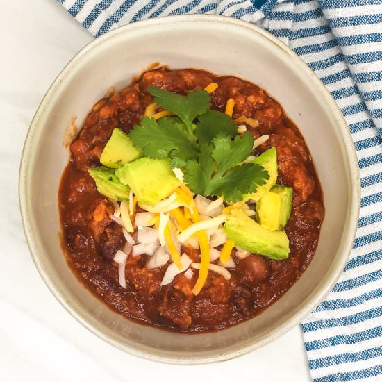 Perfect Turkey Chili - Recipe photo by theonlinefarmersmarket