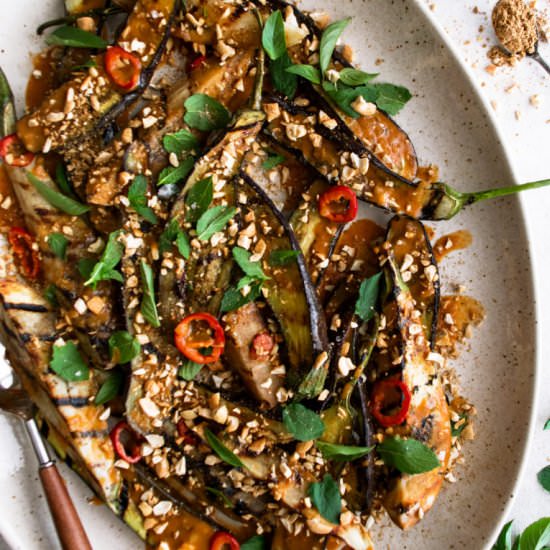 Grilled Eggplant with Red Curry - Recipe photo by The Original Dish