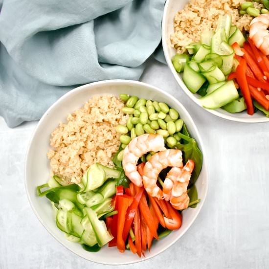 Shrimp and Quinoa Power Bowl - Recipe photo by Sarah Gold Nutrition