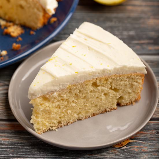 One Layer Lemon Sour Cream Cake - Recipe photo by Lokness