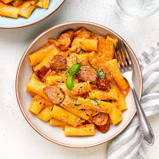 One Pot Sausage Pasta - Recipe photo by supergoldenbakes
