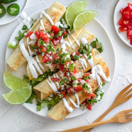Homemade Vegetarian Taquitos - Recipe photo by peasandcrayons