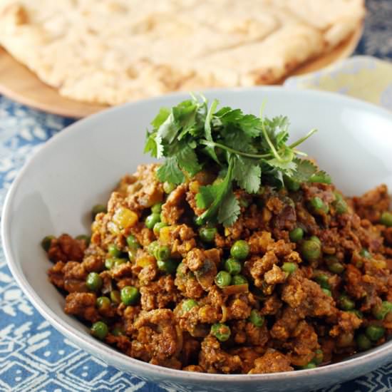 Spiced ground lamb with peas - Recipe photo by Food Gal