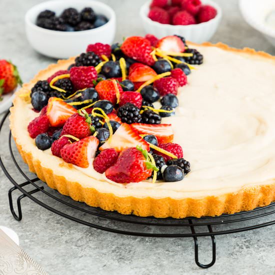 Eggless Fruit Tart - Recipe photo by Mommys Home Cooking