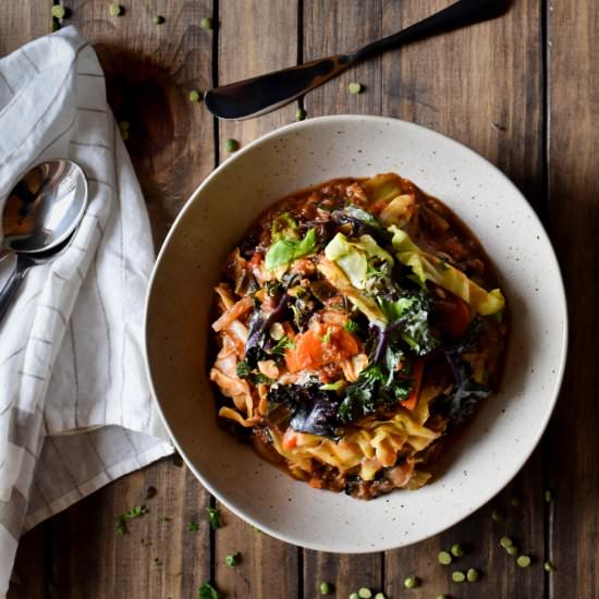 Lentil Quinoa Cabbage Stew - Recipe photo by avipie