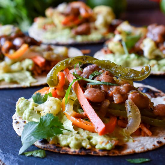 Roasted Vegetable Bean & Rice Tacos - Recipe photo by avipie