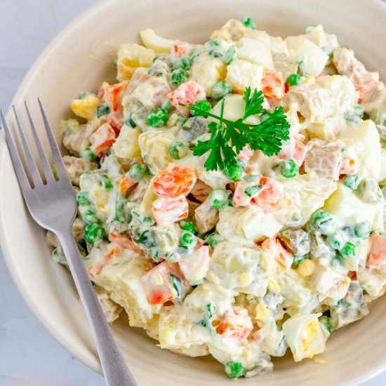 Russian Olivier Salad - Recipe photo by Priyanka DK
