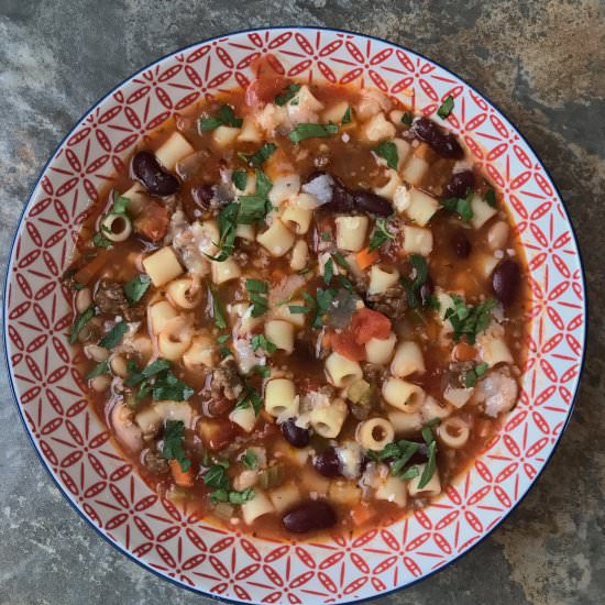 Fast, Easy Pasta e Fagioli Soup - Recipe photo by Flipped-Out Food