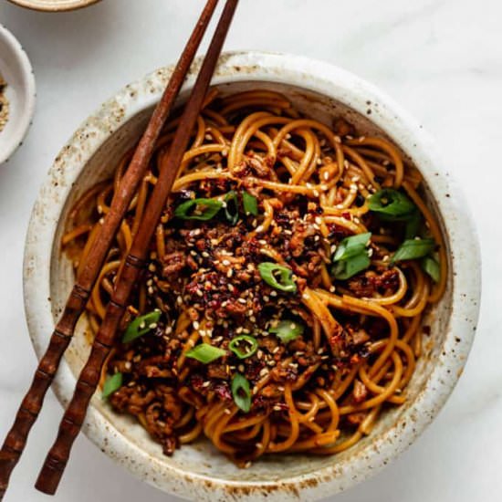 Vegan Dan Dan Noodles - Recipe photo by choosingchia