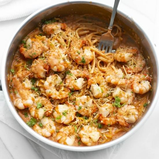 Parma Rosa Shrimp Pasta - Recipe photo by prettylittleapron