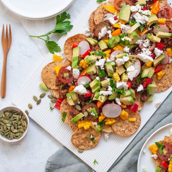 15 Minute Vegetarian Nachos - Recipe photo by Mrs Jones Kitchen