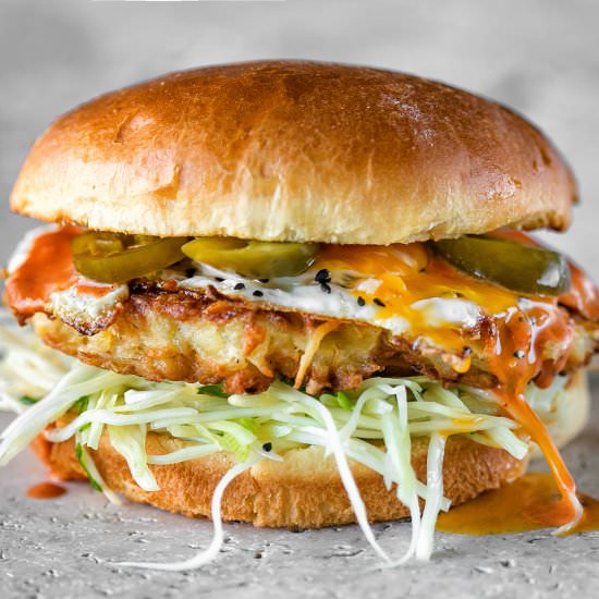 Potato Rosti Burger with Chill Mayo - Recipe photo by Flaevor