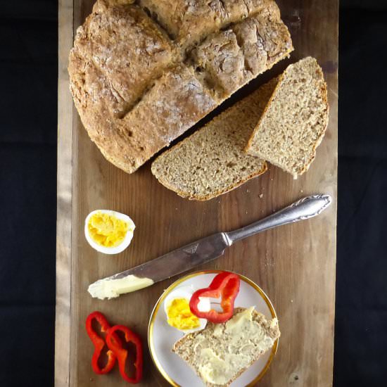 Spelt Soda Bread with Chia Seeds - Recipe photo by thespeltkitchen