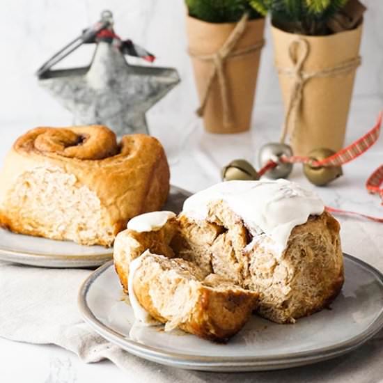 Gingerbread Cinnamon Rolls - Recipe photo by Hungry Haley