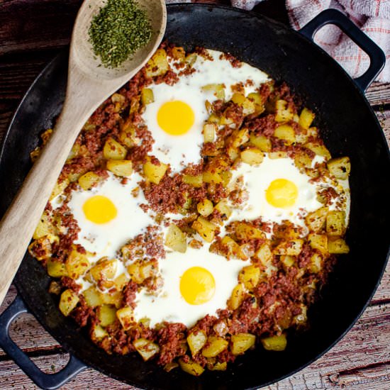 One-Pot Corned Beef Hash - Recipe photo by Flawless Food