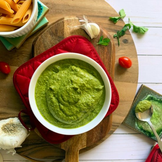 All-Purpose 5 Veggie Pesto Sauce - Recipe photo by girlaboutgreens