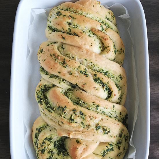 Braided Garlic Bread Recipe - Recipe photo by Eats Delightful